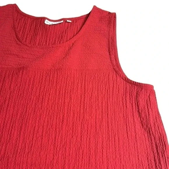HABITAT. XL. Red tank top,textured,scoop neck,summer,coastal,festival,casual - Picture 9 of 13